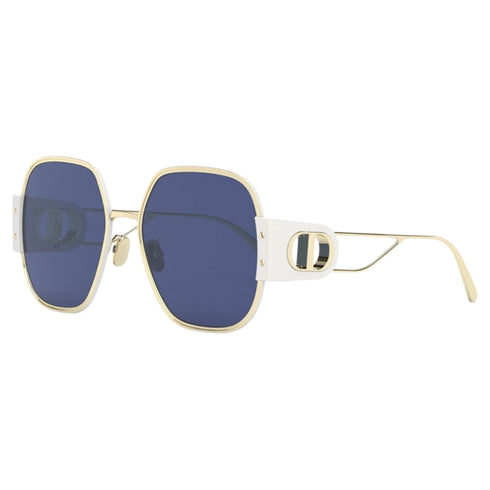 Dior 30Montaigne S5U Cd40081U B6B0 10V Ivory Frame Blue Lens Sunglasses Womens